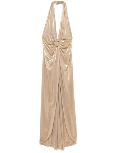 NISSA LAMÉ MAXI DRESS