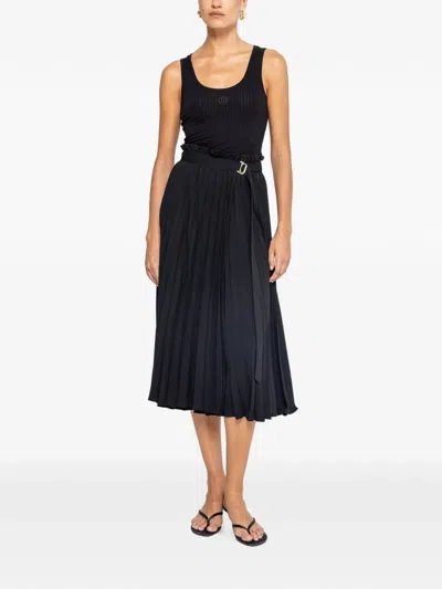 Nissa Logo-embroidered Top In Black