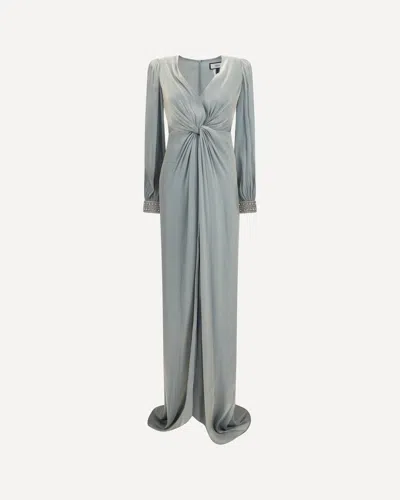 Nissa Long Crossover Dress In Multi