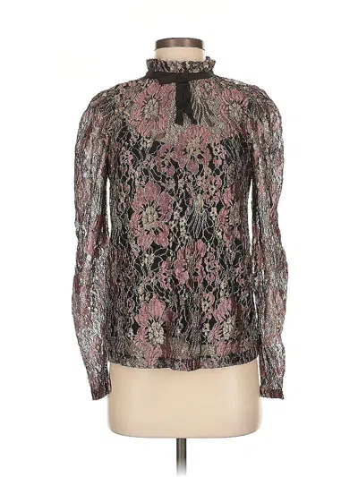 Pre-owned Nissa Long Sleeve Blouse In Black