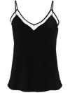 Nissa Mesh-panel Tank Top In Black