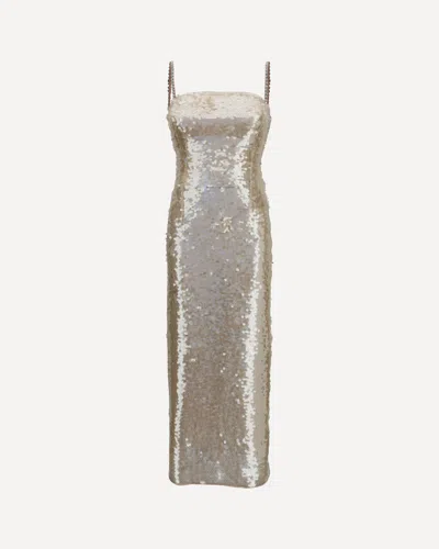 Nissa Midi Sequin Dress In Neutral