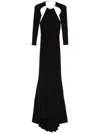 Nissa Open-back Gown In Black