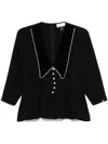 Nissa Oversized-collar Shirt In Black