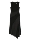 Nissa Panelled Midi Dress In Black