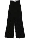 Nissa Patterned-jacquard Trousers In 黑色