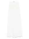 Nissa Patterned-jacquard Trousers In White