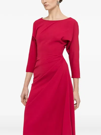 Nissa Pleat Midi Dress In Multi