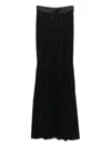 Nissa Pleated Embellished Maxi Skirt In Black