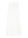Nissa Pleated Embellished Trousers In White