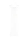 Nissa Pleated Maxi Dress In White