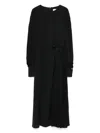 Nissa Pleated Maxi Dress In Black