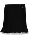 Nissa Pleated Mini Skirt In Black