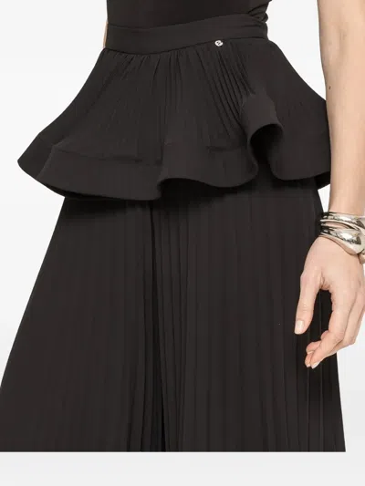 Nissa Pleated Palazzo Pants In Black