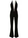Nissa Plunging V-neck Jumpsuit In Black