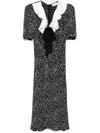 Nissa Polka-dot Maxi Dress In Black