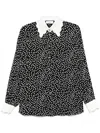 Nissa Polka Dot-print Shirt In Black