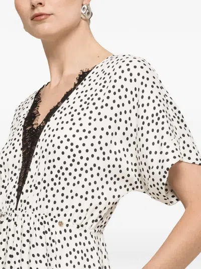 Nissa Polka-dot Viscose Midi Dress In Multi
