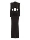 Nissa Rhinestone-embellished Cut-out Maxi Dress In Black
