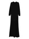 Nissa Rhinestone-embellished Long-sleeve Dress In Black