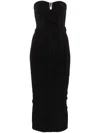 Nissa Ruffled-detailed Midi Dress In Black