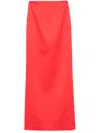 Nissa Satin Maxi Skirt In 红色
