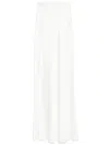 Nissa Satin Maxi Skirt In White