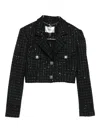 Nissa Sequin-embellished Buttoned Jacket In Black