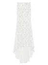 Nissa Sequin-embellished Lace Maxi Skirt In White