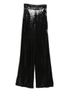 Nissa Sequin-embellished Trousers In Black
