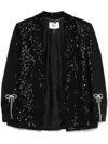 Nissa Sequined Blazer In Black