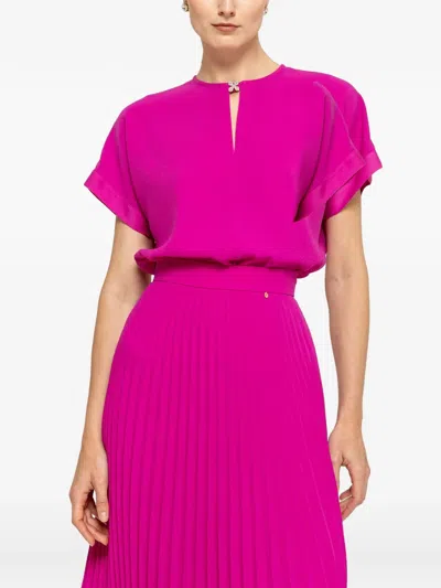 Nissa Short-sleeve Top In Pink