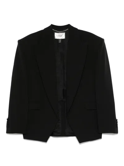 Nissa Shoulder-pads Oversized Blazer In Black
