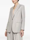 Nissa Single-breasted Blazer In Gray