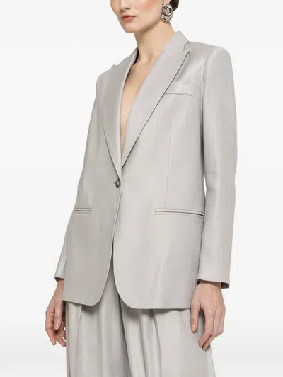 Nissa Single-breasted Blazer In Gray