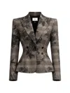 Nissa Single-breasted Fitted Blazer In Gray