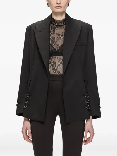 Nissa Straight Wool Blazer In Black
