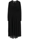 Nissa Studded Flared Midi Dress In Black