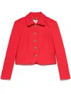 Nissa Textured Blazer In Red