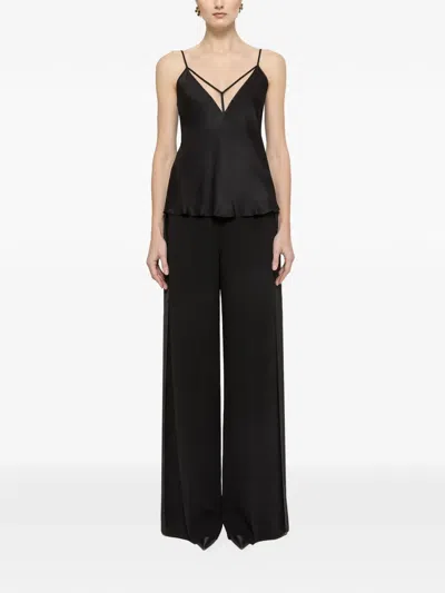 Nissa Tulle Insert Top In Black