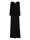 Nissa Twist-front Maxi Dress In Black
