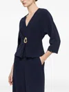 Nissa V-neck Blouse In Blue