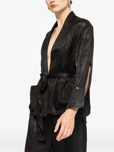 Nissa Viscose Shirt In Black