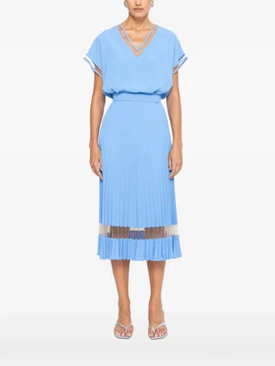 Nissa V-neck Top In Blue