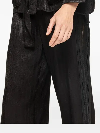 Nissa Wide-leg Viscose Pants In Black