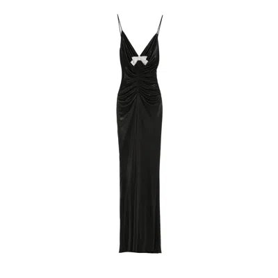 Nissa Women's Backless Jersey Maxi Dress Black