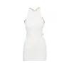 Nissa Women's Backless Knitted Dress White In White
