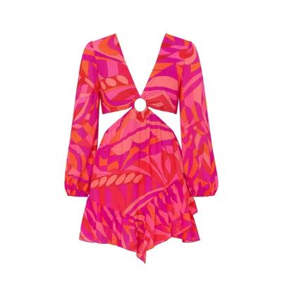 Nissa Women's Backless Silk Mini Dress