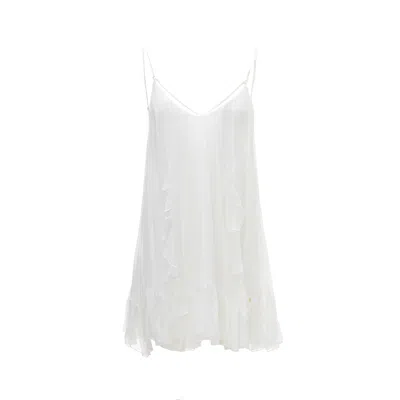 Nissa Women's Backless Silk Mini Dress White
