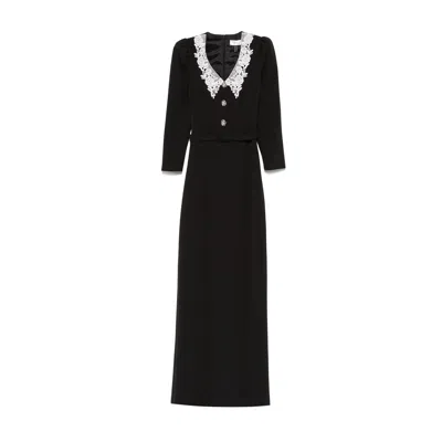 Nissa Women's Belted Midi Dress Black